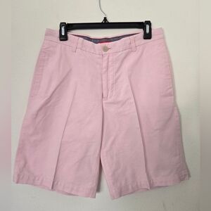 Izod Light Pink Flat Front Cotton Shorts